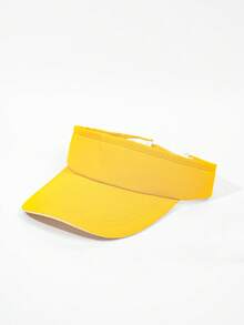 1 件可调节男士纯色遮阳帽运动高尔夫网球透气夏季帽子，多种帽檐线数和帽檐皮革颜色可选，是理想的礼物