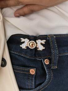 1/5Pcs Pants Waistband Cincher Clips, Fashion Versatile Decorative,Waist Buckle Waist Closing Artifact Invisible Adjustable Snap Button Removable Detachable Clothing Pants Sewing Tool Buckle For Jeans Skirts Trousers - DIY Fashion Tool(Sew-Free Tailoring Solution)