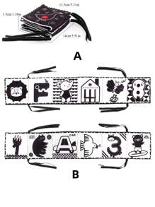Newborn Toy,Books That Can Be Placed Around The Baby By The Bed:Pressing Sound,Soft Fabric,Children's Early Education Montessori,Stimulate Vision Improvement In Newborn Babies,Washable Fabric,Available In Both Black And White And Color
