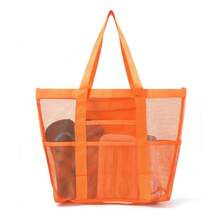 Large Capacity Beach Bag, Mesh Toy Swimming Bag, Multi-Functional Travel Tote Shoulder Beach Bag, Mesh Swimming Bag, Suitable For Swimming, Beach Water Play, Swimwear, Item Storage Bag - Multicolor - View 9