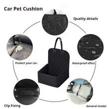 Thickened Oxford Cloth Pet Mat For Car, Passenger Seat Dog Bed, Waterproof And Dirt-Resistant Car Rear Seat Pad For Cats And Dogs
