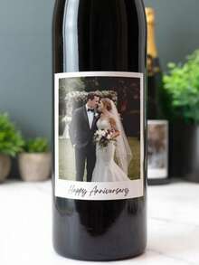 40張客製化照片紅酒標籤貼紙，婚禮紅酒標籤、訂婚紅酒標籤，情侶生日週年紀念婚禮個性化照片禮物，適合作為訂婚禮物、情侶訂婚禮物、新娘禮物，亦適用於香檳、紅酒、氣泡酒、調酒，婚禮必備，婚禮伴手禮 - 彩色 - 查看 3