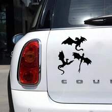 Decal Rồng Bay Bằng Nhựa Vinyl Bền - Thiết Kế Màu Đen Bóng Mượt Cho Xe Hơi, Máy Tính Xách Tay, Xe Tải, Tường, Thích Hợp Cho Mọi Bề Mặt Nhẵn - Một cỡ - Xem 8