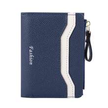 Minimalist Zipper Wallet High-End Women's Wallet Fashionable PU Patchwork Card Holder Compact Zipper Wallet Suitable As Gift For Women Wallet Mini Wallet Purse Wallet Small Wallet Cute Wallet Wallet
