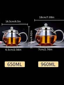 Teapot, Glass Teapot With Filter, Heat-Resistant Flower Teapot, Tea Series, Domestic Black Tea, Electric Pottery Stove, Gas Stove, Kettle, Coffee Machine