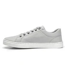 Men's Casual Sneakers With Soft Stitched Lightweight Straight Sole + Sophisticated Wallet - 灰色 - 查看 3