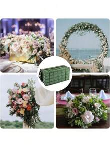 1pc Flower Arrangement Mesh Flower Mud And Fixer, Flower Cage Basket Flower Holder Plastic MeshFlower Mud, Wedding Centerpieces & Tabletop Displays DlY Flower Arrangement Mud Block