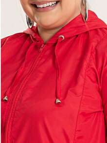 Women's Plus Size Windbreaker Jacket G1 To G6 Lightweight Stylish Comfortable Everyday Hiking Sports Winter - 紅色 - 查看 5