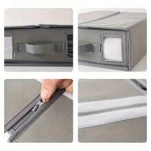 4pcs/Set Large Storage Boxes With Window, Packaging Bag, Storage Bag, Easy To Take And Stack, Suitable For Storing Bedding, Clothes, Pillowcases, Underwear Sets In Wardrobe - متعدد الألوان - مشاهدة 9