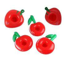 1pc Cherry/Strawberry Inflatable Cup Holder, PVC Inflatable Cup Coaster, Cup Mat, Floating Drink Holder For Pool Party, Swimming, Home Decor, Photography Props - Multicolor - View 7