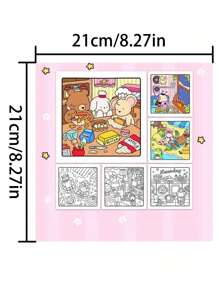 1pc Cozy Friends:42 Page Easy Coloring Book Kid Graffiti Painting Book Coco Featuring Adorable Creepy Creatures Painting Book Montessori Drawing Toys. Creative Gift Easy To Color With Thick Lines A Bold And Simple Coloring Book For Adults And Teens Featuring Plants Adult Colouring Book