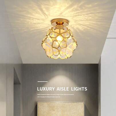 1 Pcs Creative Luxury Modern Simple Nordic Corridor Light, Balcony Entrance Hall Ceiling Light, Bedroom, Excluding Bulb