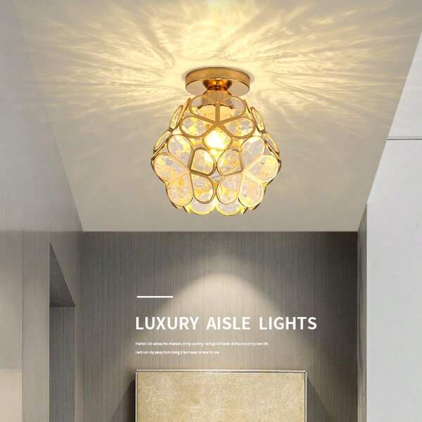1 Pcs Creative Luxury Modern Simple Nordic Corridor Light, Balcony Entrance Hall Ceiling Light, Bedroom, Excluding Bulb