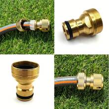 1Set/2Set/3Set Including Basin Connectors (F22*M24) And Water Supply Connectors, Made Of Brass, Suitable For 1/2 Inch Garden Hoses And Basin Faucets. - Multicolor - View 5