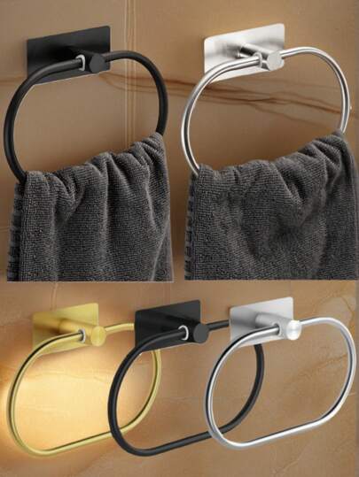 Toallero, Toallero de acero inoxidable para baño para almacenamiento y organización, instalación sin taladro