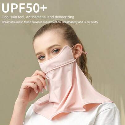1PC Women's Autumn And Winter Windproof Mask, Semi-Protective Neck, Ice Silk Women's Sunshade Veil, Breathable For Daily Wear And Outdoor Cycling,For Summer Costume