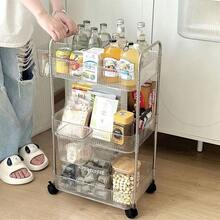 1 件亚克力展示架，高端透明美容院储物车，多层可移动零食车，家用 - 透明 - 查看 5