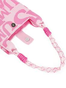 1 件甜美字母印花斜挎包、按扣编织托特包、单肩包，适合购物、旅行、日常穿着，是送给朋友的绝佳礼物