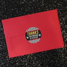 10/20/30pcs Race Car Birthday Party Stickers, Let's Go Racing Racecar Stickers Racing Stickers And Decals, Race Car Racing Gifts For Birthday Party Favors(1.75" Thank You Labels) - Multicolor - View 7