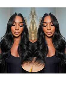 38 Inch 250% Density Wear And Go Glueless Wigs Human Hair Pre Plucked Pre Cut 13x6  Lace Human Hair Wigs Body Wave Lace Front Wigs Human Hair For Women200% Density Natural Black - Natural Black - View 4
