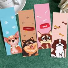 5 pièces/10 pièces/15 pièces/20 pièces/30 pièces Série de marque-pages de chien de dessin animé, matériel de papeterie DIY artistique simple, livraison aléatoire, différence de couleur par rapport à l'article physique, retour à l'école