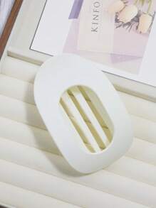 4pcs/1pc Flat Round Shape Hair Clips, Strong Duck Mouth Claw, Comfortable Curved Design Suitable For Yoga, Dates, Versatile