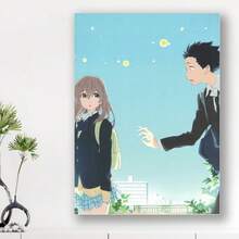Framed A Silent Voice Anime Poster Koe No Katachi Print Japanese Manga Wall Art Anime Bedroom Decor Shouko Nishimiya School Romance Aesthetic  Poster Room Decor,Home Deccor, Room Decor Wall Decor - 框架 - 查看 1