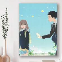 Framed A Silent Voice Anime Poster Koe No Katachi Print Japanese Manga Wall Art Anime Bedroom Decor Shouko Nishimiya School Romance Aesthetic  Poster Room Decor,Home Deccor, Room Decor Wall Decor - 框架 - 查看 2