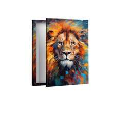 3pcs Animal Wall Arts Canvas Posters, Lion, Fox, Wolf Oil Painting HD Printing Optional Frame, Office, Living Room, Dining Room, Bedroom Home Decoration ,Wall Art With Frame
