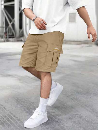 1 件青少年男童/青少年休闲夏季户外运动工装短裤