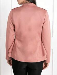 Neoprene Blazer Formal Jacket - Hồng - Xem 2