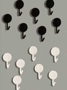 30/20/10/1 Set, No-Drill, No Trace, Colorful Hooks, Hangers, Cute, Strong Adhesive Hooks, Sticky Wall Hooks, Solid Color, Circular Small Hooks