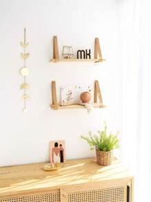 Étagère murale en bois, étagères murales suspendues avec corde, décoration murale pour salon, bureau, chambre à coucher