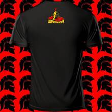 Playera Unisex con Estampado de Espartano | Diseño Urbano y Comodo | Streetwear, Festivales y Uso Diario | Algodón Peinado y Corte Holgado  | Ideal para Outfits Casuales, Fiestas o Regalos | Hombre y mujer - Negro - Ver 2