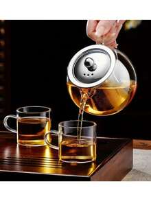 Teapot, Glass Teapot With Filter, Heat-Resistant Flower Teapot, Tea Series, Domestic Black Tea, Electric Pottery Stove, Gas Stove, Kettle, Coffee Machine