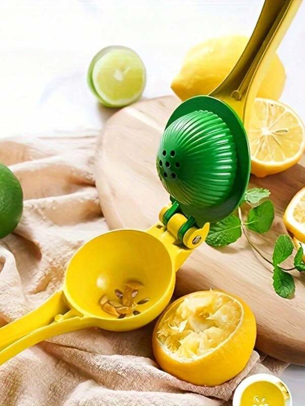 1/2pcs 2-In-1 Manual Citrus Juicer, Lemon And Lime Juicer, Featuring A Patented Design - An Easy-To-Use Kitchen Tool For Efficient Juice Extraction