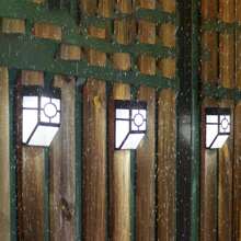 Solar Powered Retro Wall Light, Solar LED Window Frame Lighting Wall Lamp, Outdoor Waterproof Wall Sconce For Patio, Outdoor, Porch, Deck, Yard, Fence, Entryway Illumination