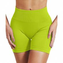 Women Workout Impact Shorts 3.6"/ 4.5"/ 6" Scrunch Butt Lifting Gym Seamless Booty Biker Shorts - Tender Shoots - View 4