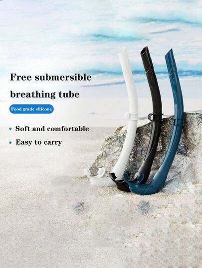 1 件成人水肺潜水呼吸管，用于浮潜游泳的湿式呼吸管，便携式呼吸管，适合夏季浮潜旅行