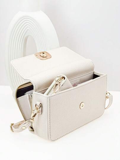 MINGYOU New Mini Crossbody Wallet, Fashion Embroidery, Soft Double Zipper, Multifunctional Large Capacity Phone Bag, Sweet Cute Refined Ladies Young Student Crossbody Bag, Suitable For Shopping, Dating, Gift