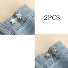 1pc/2pcs/4pcs Star Shaped Detachable Buckle No-Sew Waist Cincher For Loose Jeans, Shrink Waistline - Multicolor - View 13