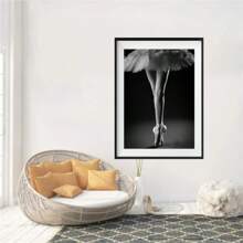 1/3PCS Optional Frame Posters Wall Arts Modern Black And White Ballet Ballerina Posters Home Decor For Living Room ,Wall Art With Frame