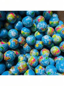 1/2/3 件蓝色星球挤压球 - 柔软海绵放松玩具，适用于地球日派对礼物、嘉年华奖品和礼品、缓解工作和学习压力、实心海绵弹性软球玩具、地球仪握力训练器 PU 泡沫减压挤压玩具球（款式和颜色随机）、学校用品、返校必需品