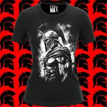 Playera Unisex con Estampado de Espartano | Diseño Urbano y Comodo | Streetwear, Festivales y Uso Diario | Algodón Peinado y Corte Holgado  | Ideal para Outfits Casuales, Fiestas o Regalos | Hombre y mujer - Negro - Ver 7