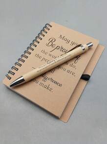 20 pièces/10 jeux Ensemble cadeau de remerciement pour groupe d'employés - Comprend des stylos à bille en bambou de motivation et des cahiers spiralés de motivation. Cahiers de remerciement pour employés, cahiers d'inspiration spiralés. Cadeaux de gros pour bénévoles, enseignants, infirmières, team building, anniversaire, retraite, cadeaux de bureau de remerciement pour les fêtes (20/12/2 pièces)