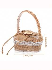 戒指盒求婚结婚情侣订婚珠宝戒指盒女士收纳篮首饰盒精致戒指篮戒指盒创意戒指篮布艺