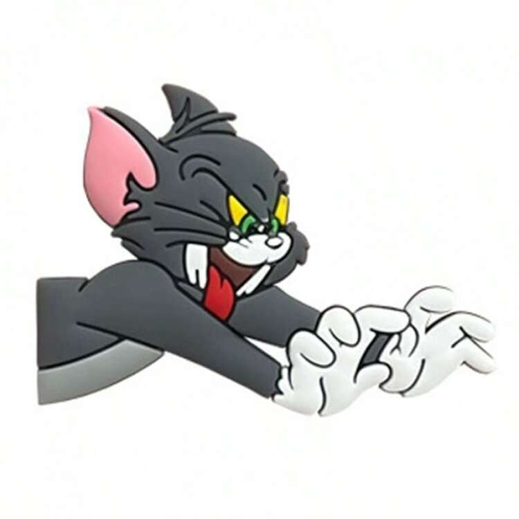 9/12/21pcs Set Cute Tom And Jerry Pattern Shoe Charms, Made Of PVC Material, Suitable For Beach Bag Decoration, Shoe Accessories, Birthday, Christmas, Valentine's Day, Halloween Party Gifts - Multicolor - View 4