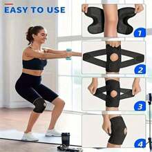 Rodillera elástica presurizada - Rodillera deportiva de spandex para hombres y mujeres -, equipo de fitness y voleibol - Lavar a mano, cierre de puntada para exteriores, deportes, viajes, hogar, oficina, escuela