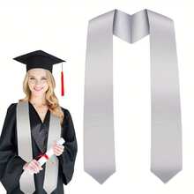 AFYPRTY 1pc Solid Color Graduation Sash, Gold Satin Tassel, Unisex, Suitable For Adult Graduation Ceremony, Graduation Photo Shoot, Graduation Celebration, 150cm/59 Inches - Multicolor - View 20