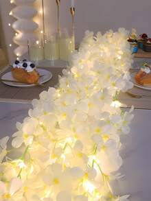 2米人造樱花灯串，LED藤蔓灯，花园、客厅、室内、桌面家居装饰